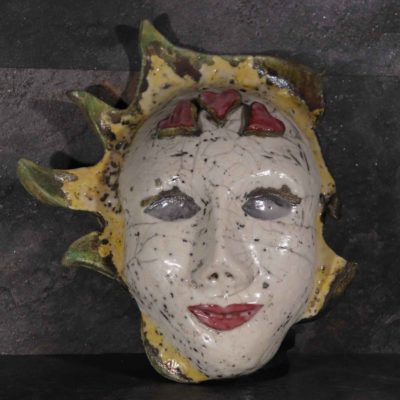 Maschera in ceramica raku "Apollo"