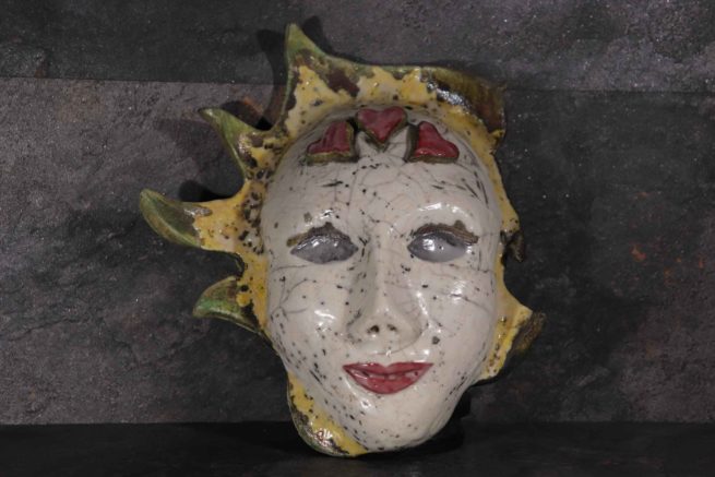 Maschera in ceramica raku "Apollo"