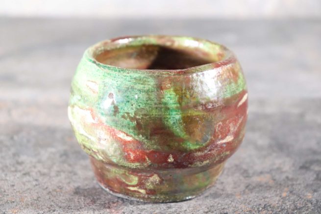 Vaso ceramica d'arte raku