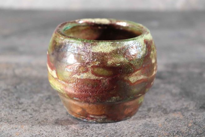 Vaso ceramica arte raku