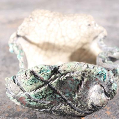 Ciotola portaoggetti raku ceramica artistica realizzata a mano