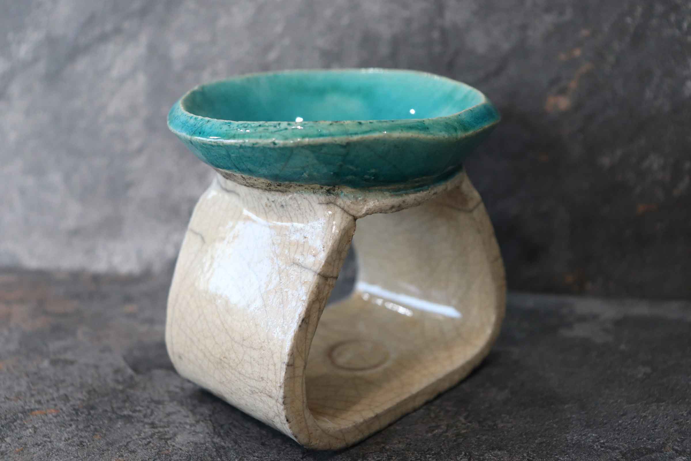 Brucia olio essenziale ceramica raku