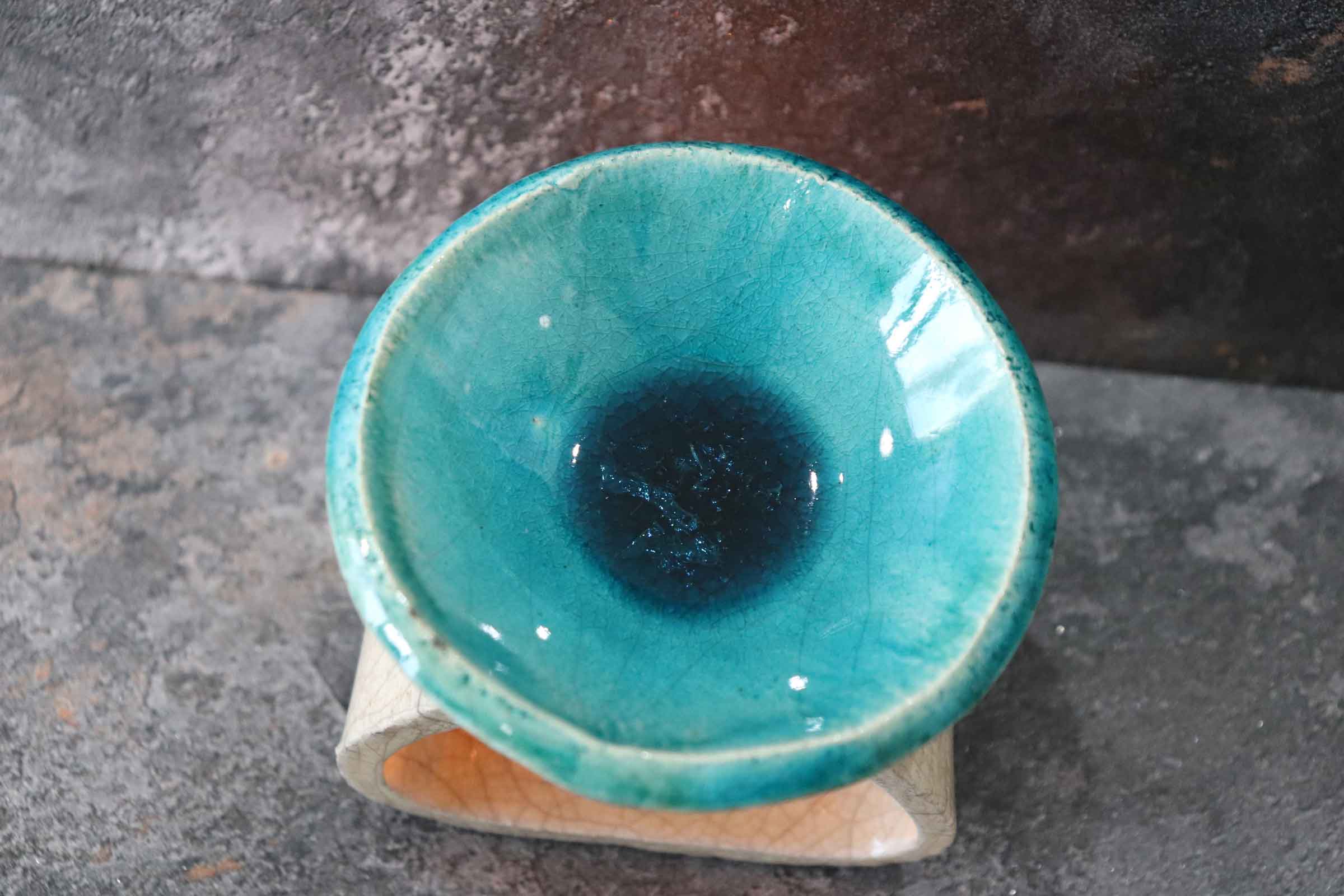 Brucia Oli e Cere Aromatiche in Ceramica Verde - Cuore