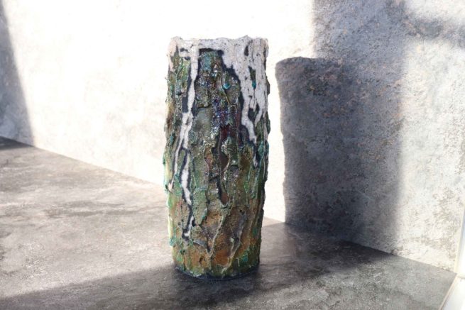 Vaso Albero della Connessione complemento d’arredo esclusivo tecnica raku